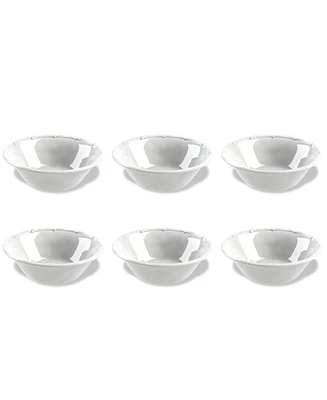 TarHong Bamboo Raised Rim 6.5" Small Bowl 17.7 oz, Set of 6, Service for 6