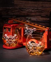 The Wine Savant Firetruck Decanter, Set of 3