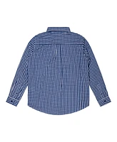B by Brooks Brothers Big Boys Gingham Woven Long Sleeve Poplin Shirt