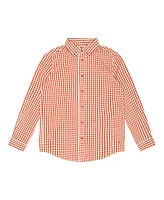 B by Brooks Brothers Big Boys Gingham Woven Long Sleeve Poplin Shirt