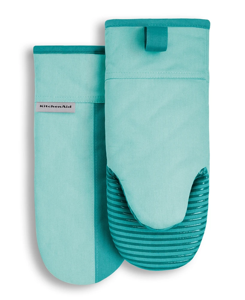 KitchenAid Beacon Two-Tone Oven Mitt 2-Pack Set, 5.75" x 13"