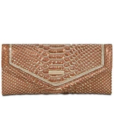 Brahmin Veronica Honey Brown Sandalwood Leather Signature Wallet