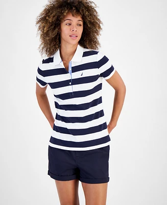 Nautica Jeans Women's Striped Polo Top