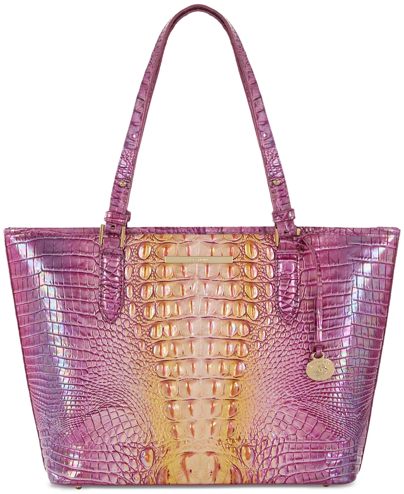 Brahmin Asher Grapefruit Ombre Melbourne Leather Tote