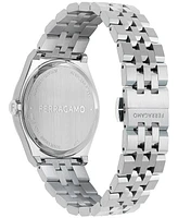 Salvatore Ferragamo Men's Swiss Diamond (1/20 ct. t.w.) Stainless Steel Bracelet Watch 40mm