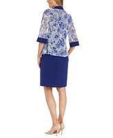 R & M Richards Women's 2-Pc. Printed Jacket Dress Set