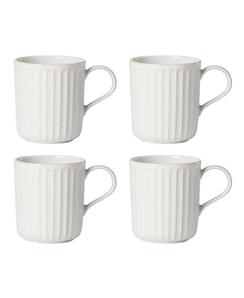 Lenox French Perle Solid 4 Piece Mug Set, Service for 4