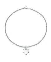 Bling Jewelry Tiny Minimalist Abc Heart Initial Anklet Ankle Bracelet Sterling Silver 9-10 Inch