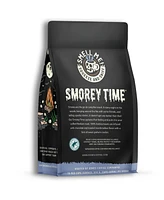Bones Coffee Whole Bean Coffee | 12 oz Medium Roast Arabica Low Acid Flavored Coffee | S'mores and Graham Crackers Flavor Company