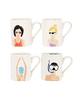 Vietri Riviera Assorted Mugs, Set of 4