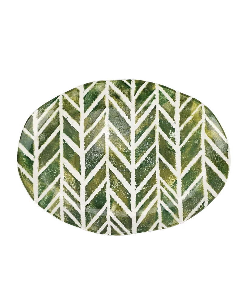 Vietri Foresta Primavera Geometric Medium Oval Platter