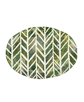 Vietri Foresta Primavera Geometric Medium Oval Platter