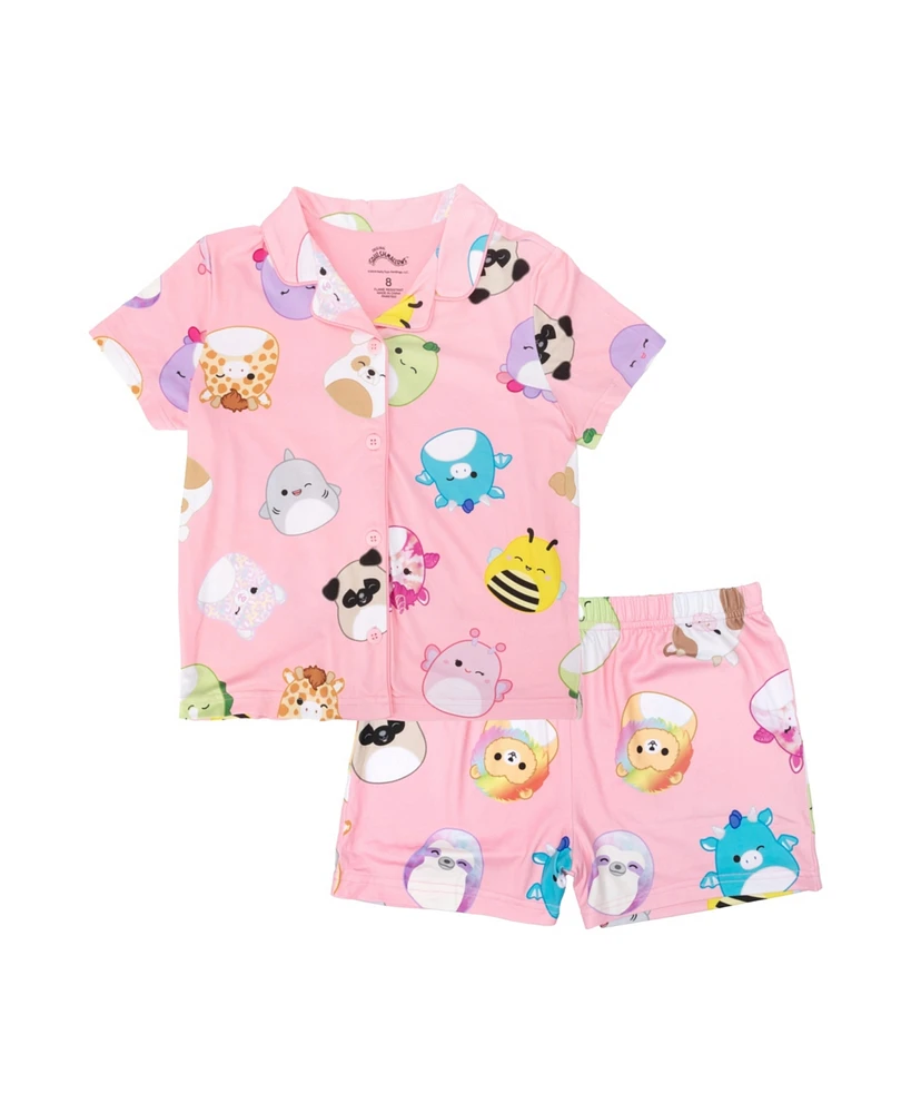 Squishmallows Big Girls Short Set Pajamas, 2-Piece