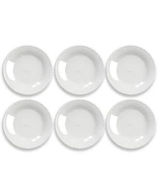 TarHong Bamboo Raised Rim Dinner Plates, Set of 6