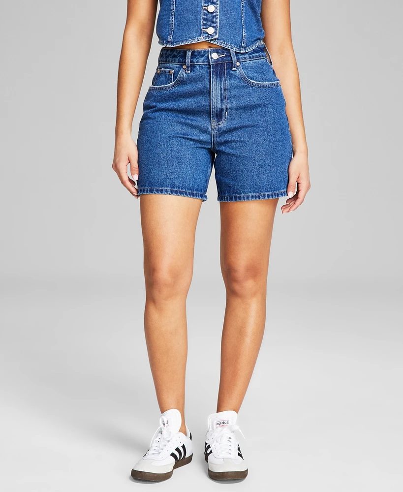 And Now This Women's High Rise Denim Shorts, Created for Macy's
