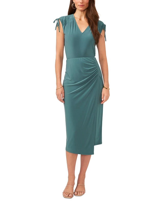 green emerald velvet dress VINCE CAMUTO GREEN DRESS SZ 16
