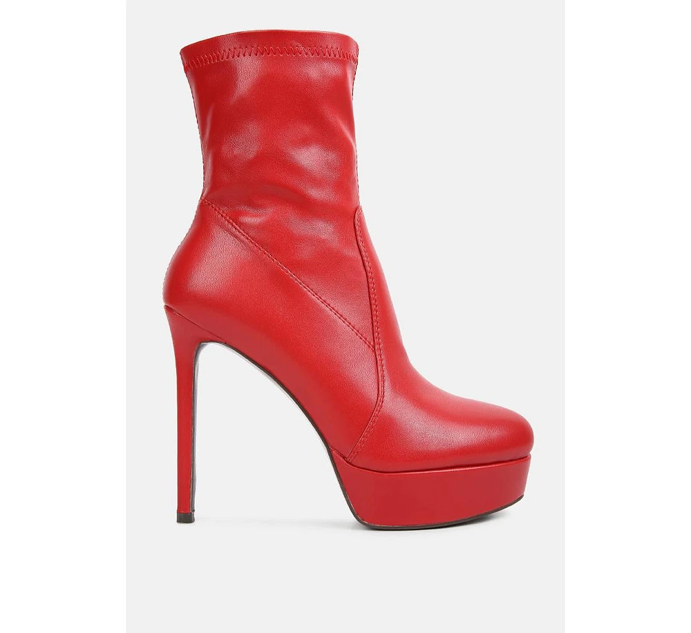 Rossetti stretch pu high heel boots