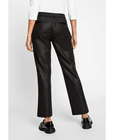 Olsen Women's Mona Fit Straight Leg Coated Pull-On Pant