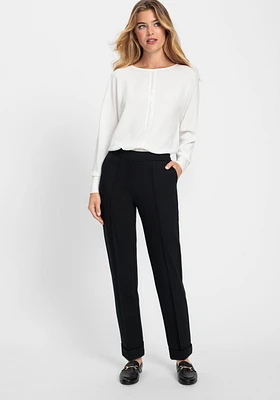 Olsen Women's Straight Leg Knit Pull-On Trouser