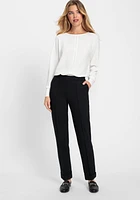 Olsen Women's Straight Leg Knit Pull-On Trouser