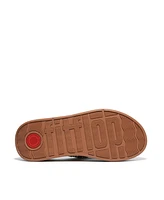 FitFlop Women's F-Mode Woven-Leather Flatform Toe-Post Sandals