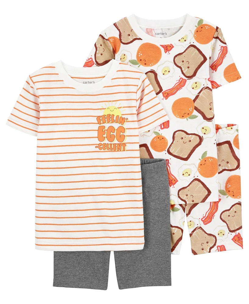 Carter's Toddler Boys T-shirt and Shorts Pajama, 4 Piece Set