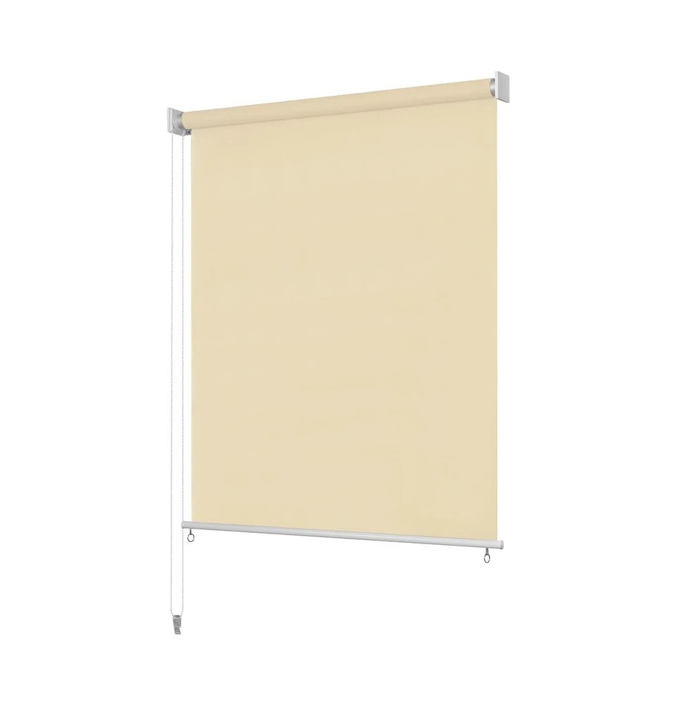 Outdoor Roller Blind Cream 31.5"x55.1" Hdpe