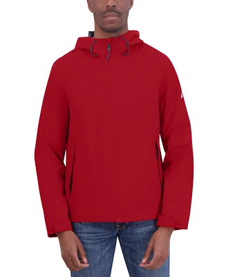 Nautica Men's Packable Full-Zip Hooded Jacket