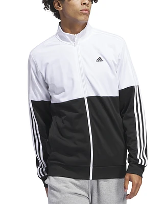 adidas Men's Essentials Colorblocked Tricot Track Jacket