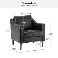 Karena Transitional Armchair with Nailhead Trims