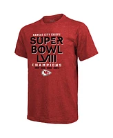 Men's Majestic Red Kansas City Chiefs Super Bowl Lviii Champions Tri-Blend T-shirt