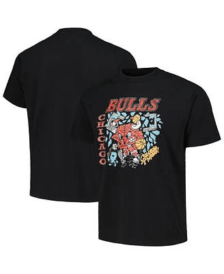 Men's and Women's Nba x Brain Dead Black Chicago Bulls Identify Artist Series T-shirt