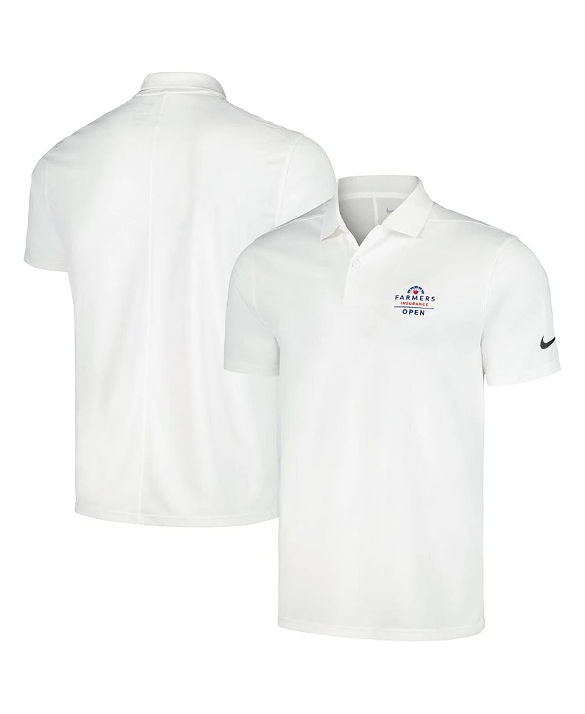 Men's Nike White Farmers Insurance Open Victory Performance Polo Shirt