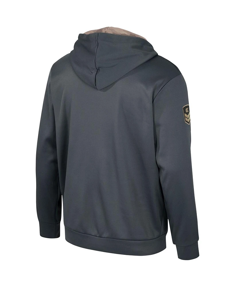 Men's Colosseum Charcoal Auburn Tigers Oht Military-Inspired Appreciation Pullover Hoodie