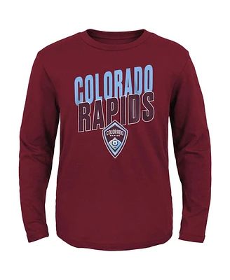 Big Boys and Girls Burgundy Colorado Rapids Showtime Long Sleeve T-shirt