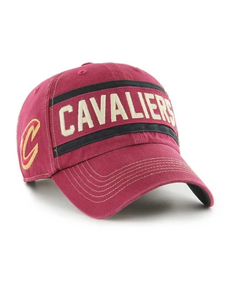 Men's '47 Brand Wine Distressed Cleveland Cavaliers Quick Snap Clean Up Adjustable Hat