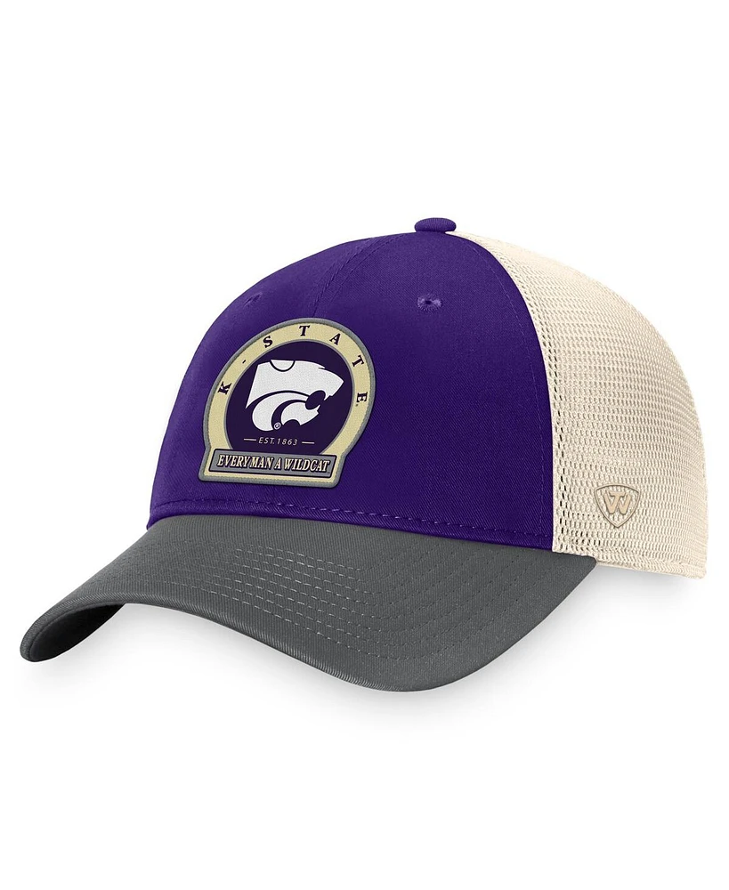 Men's Top of the World Purple Kansas State Wildcats Refined Trucker Adjustable Hat