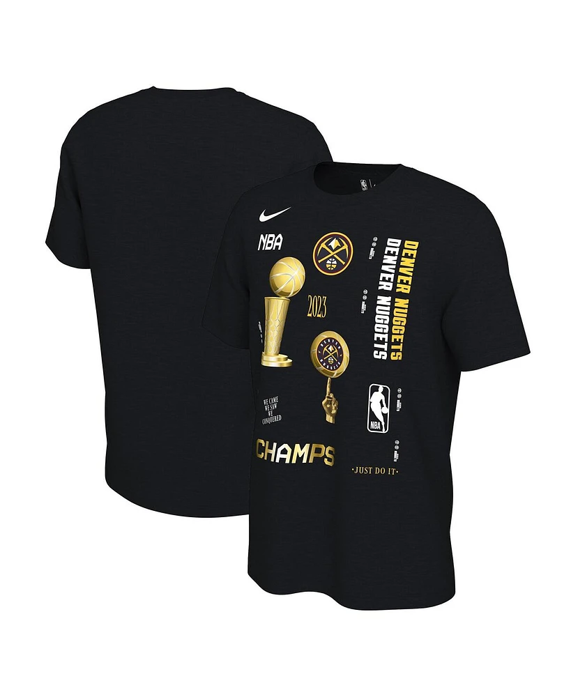 Men's Nike Black Denver Nuggets 2023 Nba Finals Champions Celebration Expressive T-shirt