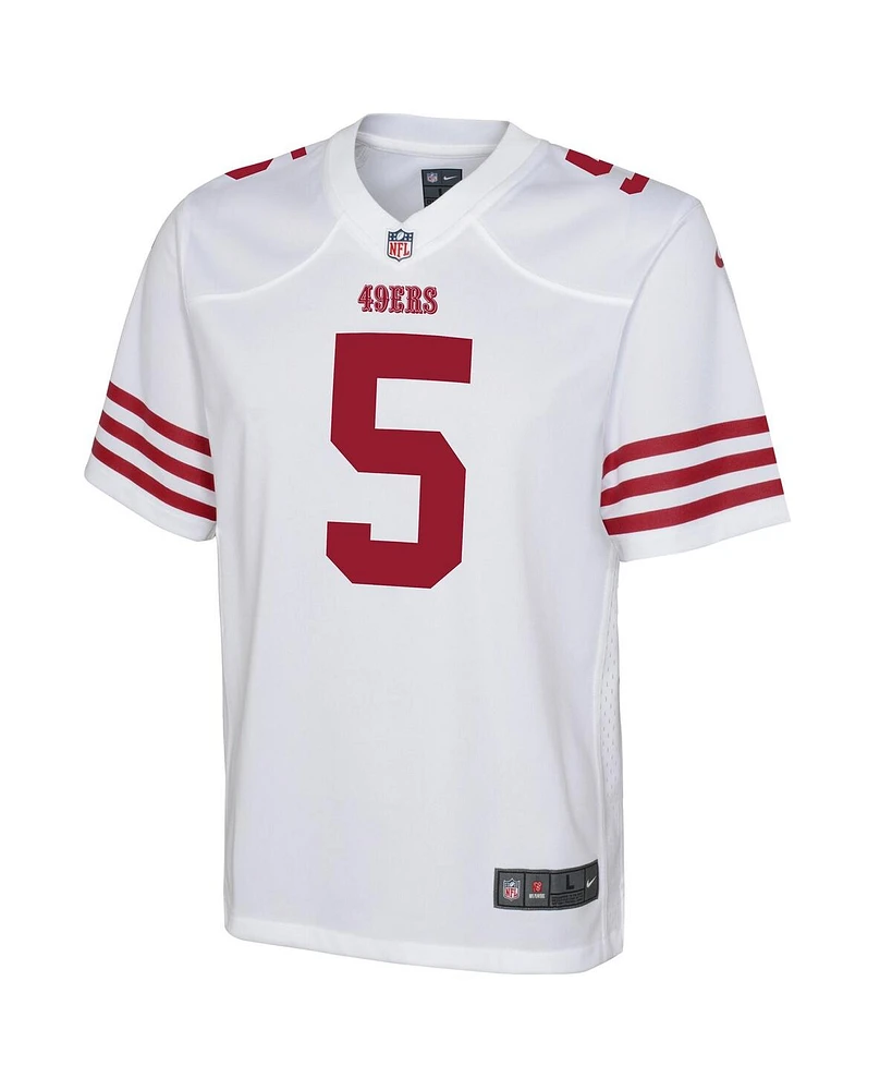 Big Boys Nike Trey Lance White San Francisco 49ers Game Jersey