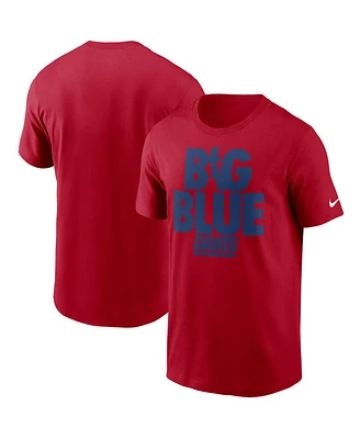 Men's Nike Red New York Giants Hometown Collection Big Blue T-shirt