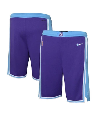 Big Boys Nike Purple Los Angeles Lakers 2021/22 City Edition Courtside Swingman Shorts