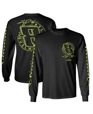 Men's Richard Childress Racing Team Collection Black Kyle Busch Lifestyle Long Sleeve T-shirt