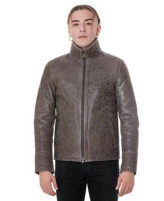 Furniq Uk Men's Shearling Casual Jacket