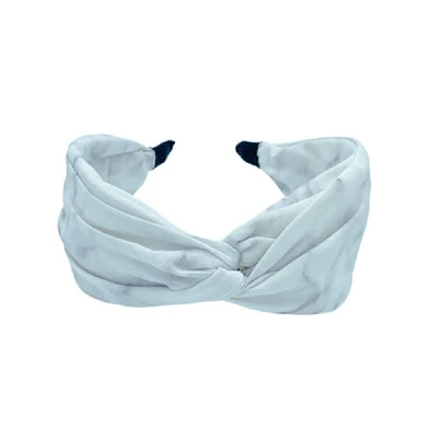 Women's Soft Marble Headband - White
