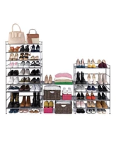 Seville Classics 3-Tier Stackable 9-Pair Resin Slat Shoe Rack