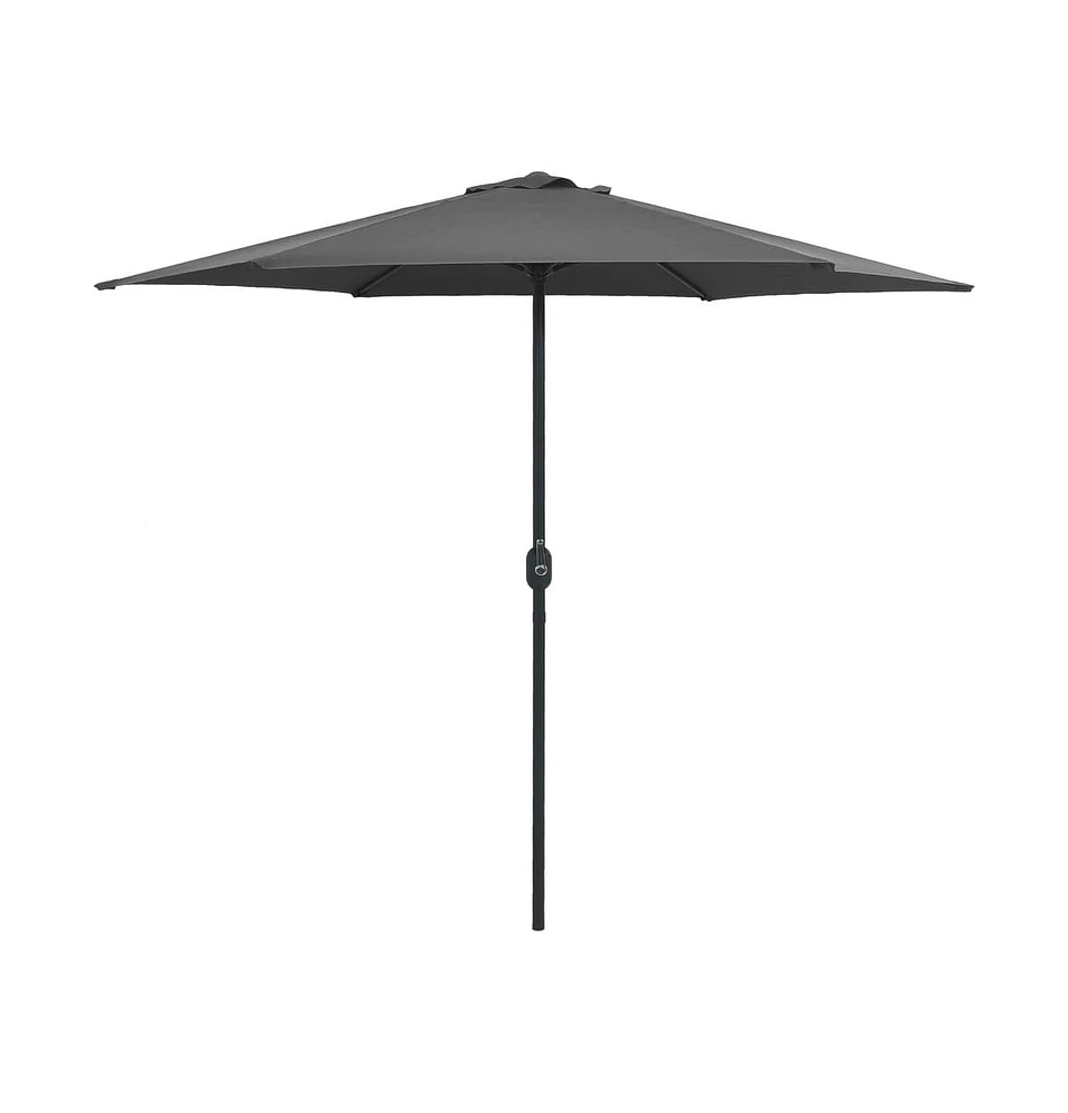 Outdoor Parasol with Aluminum Pole 106.3"x96.9" Anthracite