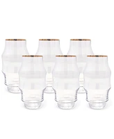 Vivience Rippled Highball Glasses, Set of 6