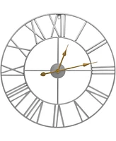 Sorbus Large Decorative Wall Clock Gold 16"