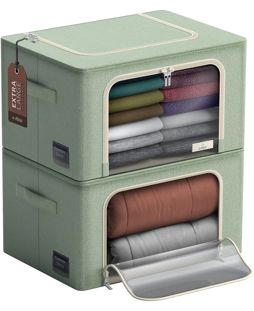 Sorbus Foldable Storage Box Organize-Teal