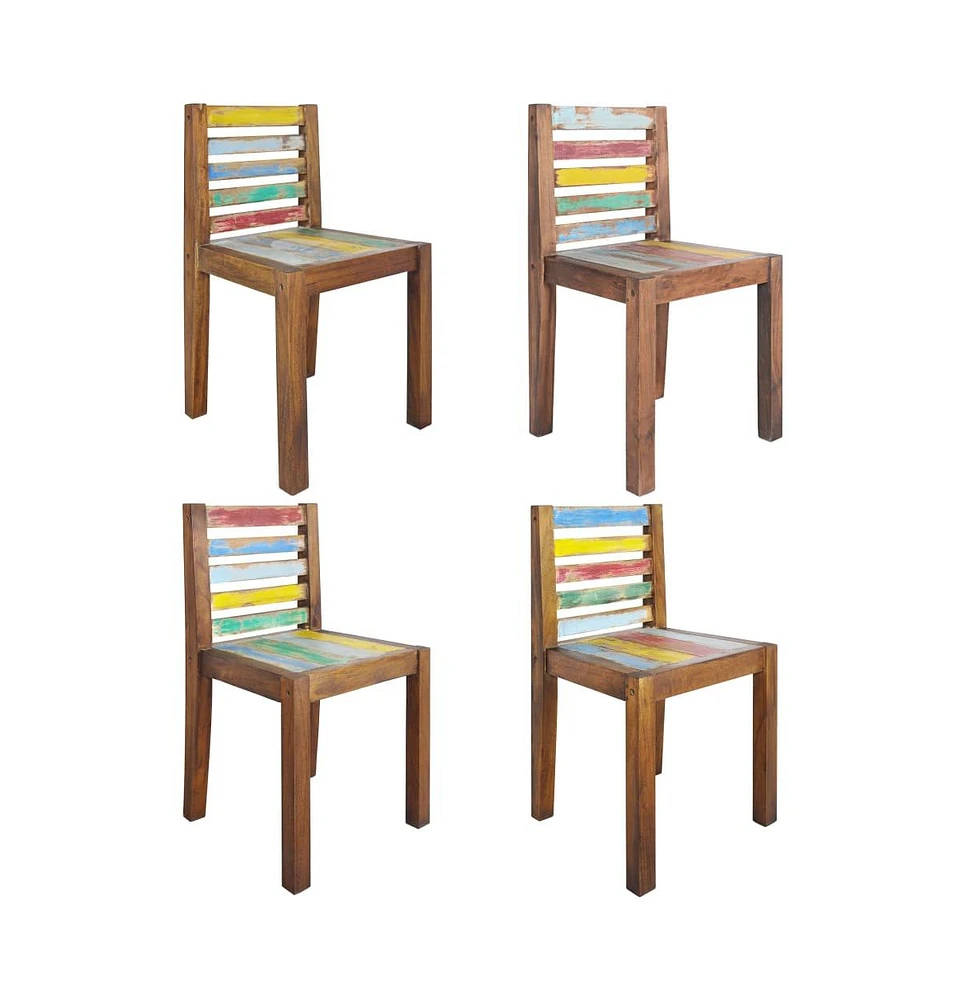 Dining Chairs 4 pcs Solid Reclaimed Wood